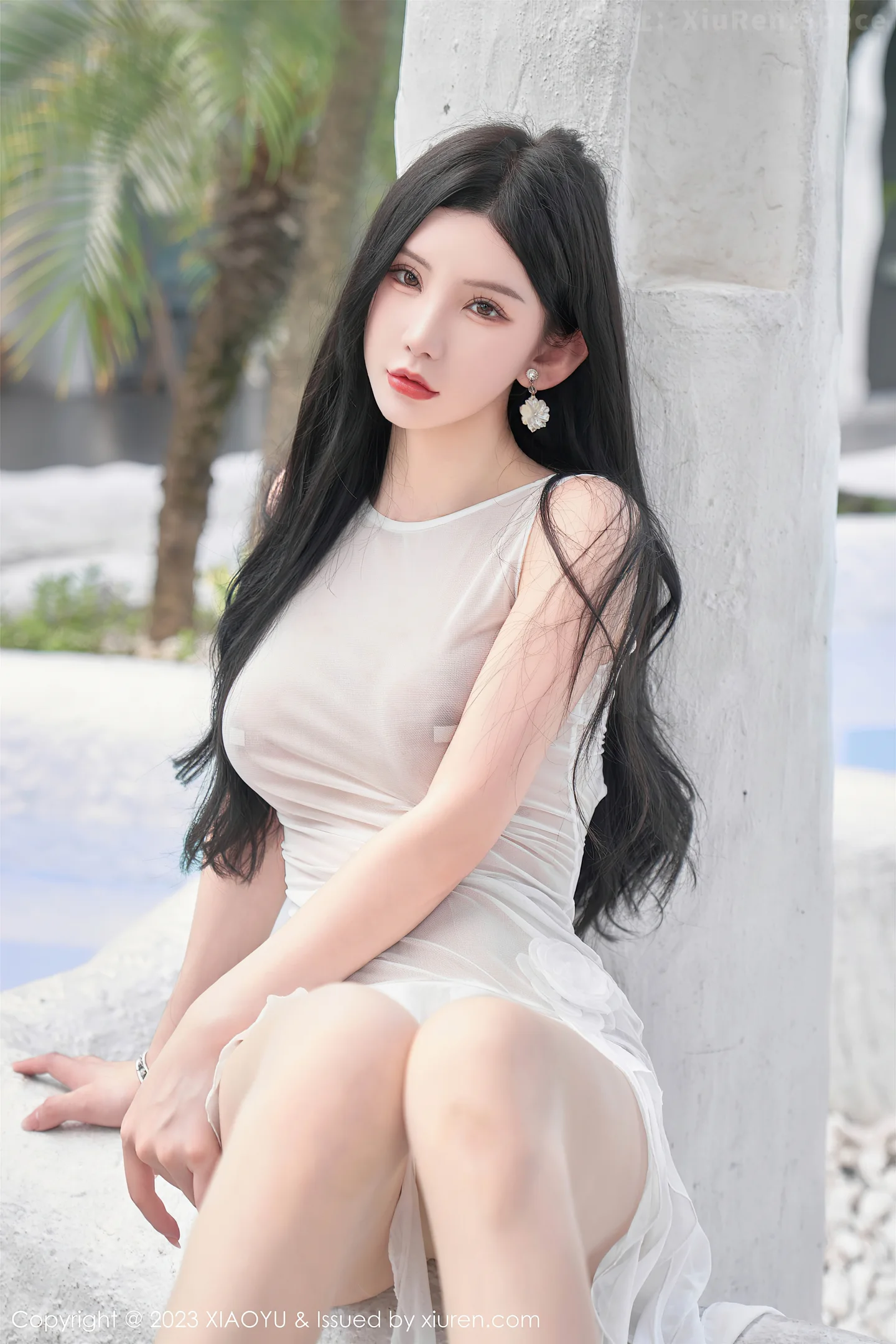 图片[3]-[XiuRen秀人网]VOL.7049 女神周于希Sally水中拍摄白色薄透连衣长裙秀惹火身材诱惑写真90P-秀人网官方网站